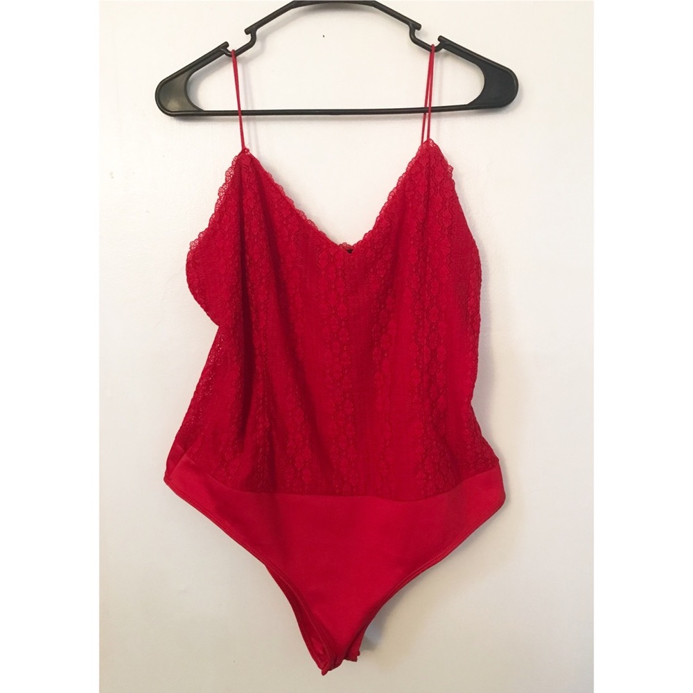 Red Laced Bodysuit